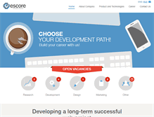 Tablet Screenshot of escoretech.com